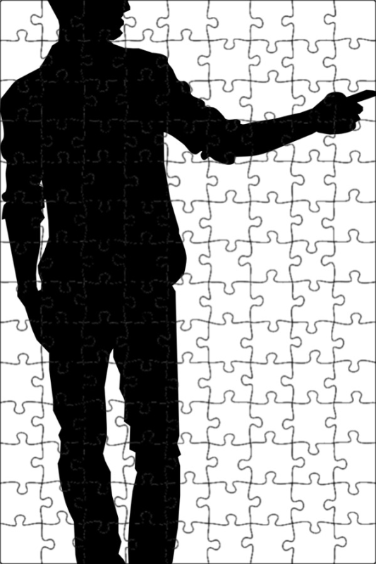 Черный силуэт мужчины