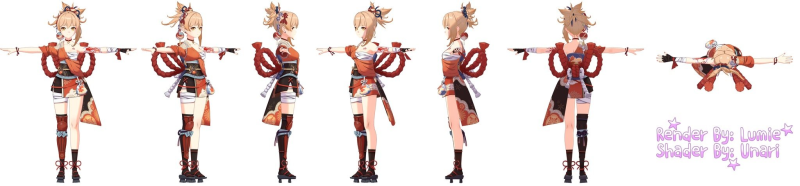 Ёимия Геншин Импакт в полный рост