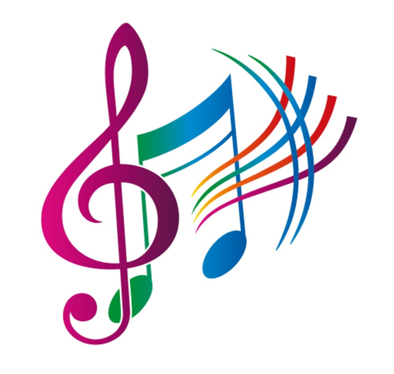 Музыкальные символы цветные