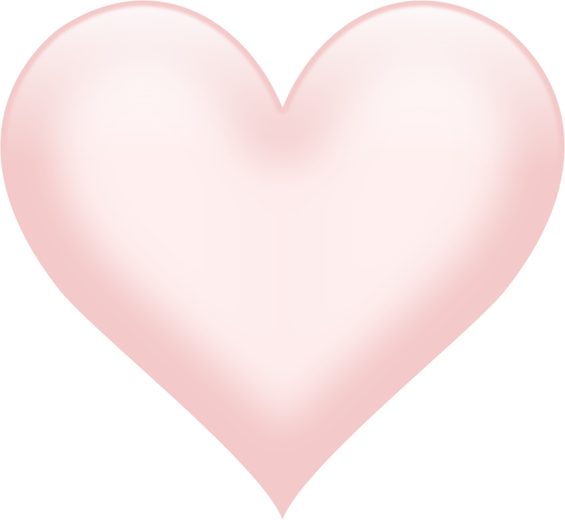 Бледно розовое сердце