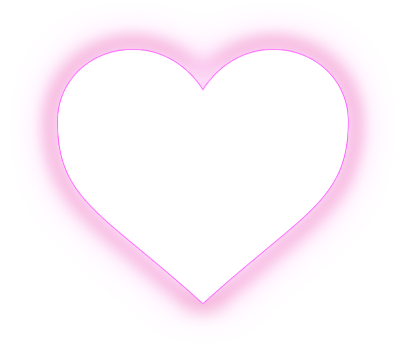 Прозрачное розовое сердце