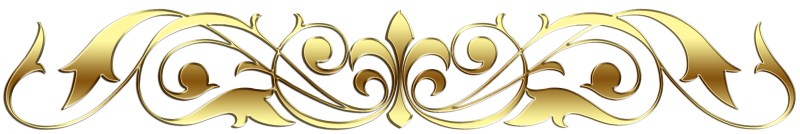 Золотые завитушки на прозрачном фоне