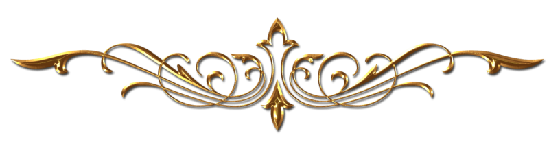 Золотой орнамент на прозрачном фоне