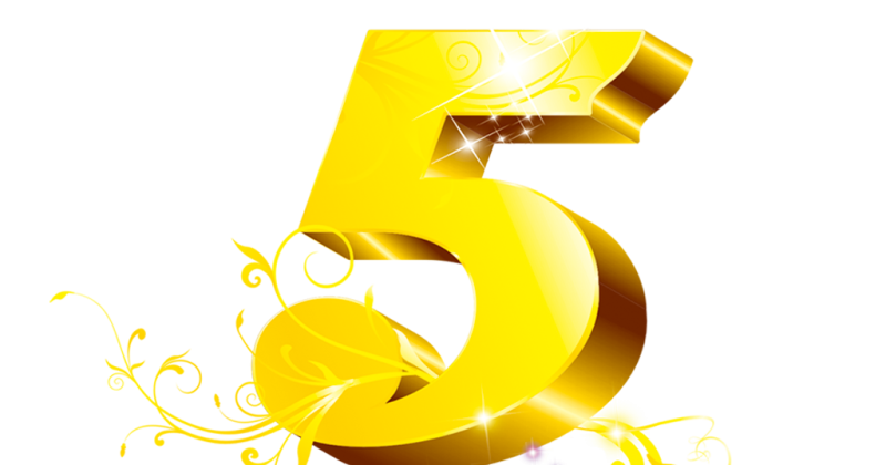 Красивые золотые цифры