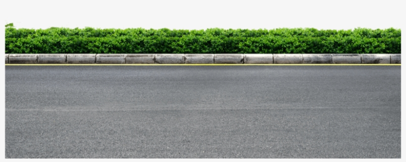 Асфальт с бордюром