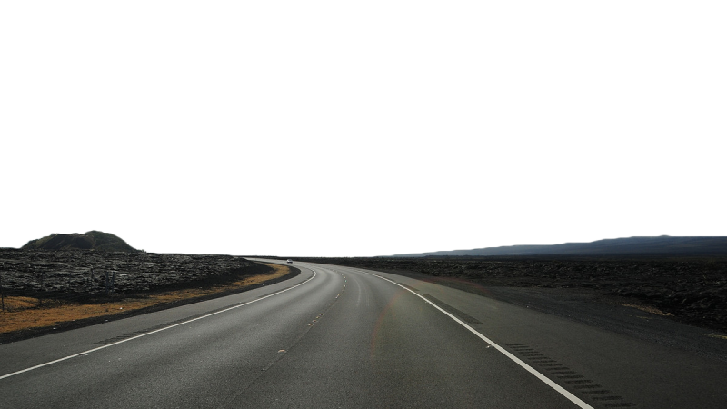 Дорога на белом фоне