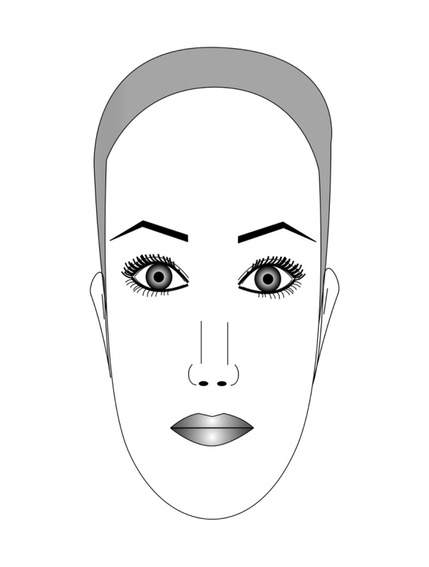 Овальная форма лица в макияже