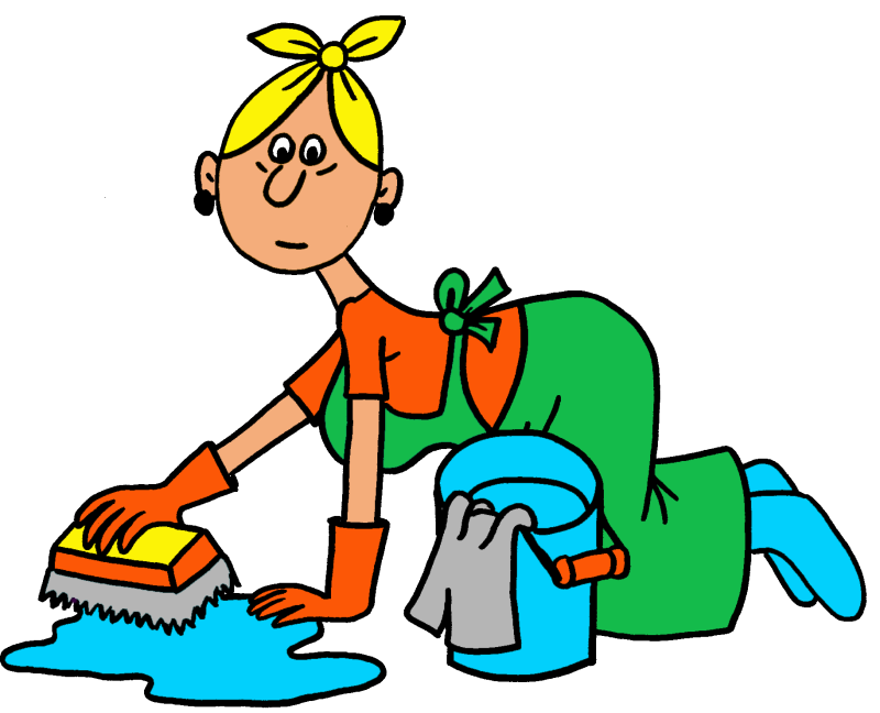 Уборка на прозрачном фоне