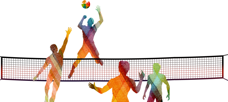 Волейболист на белом фоне