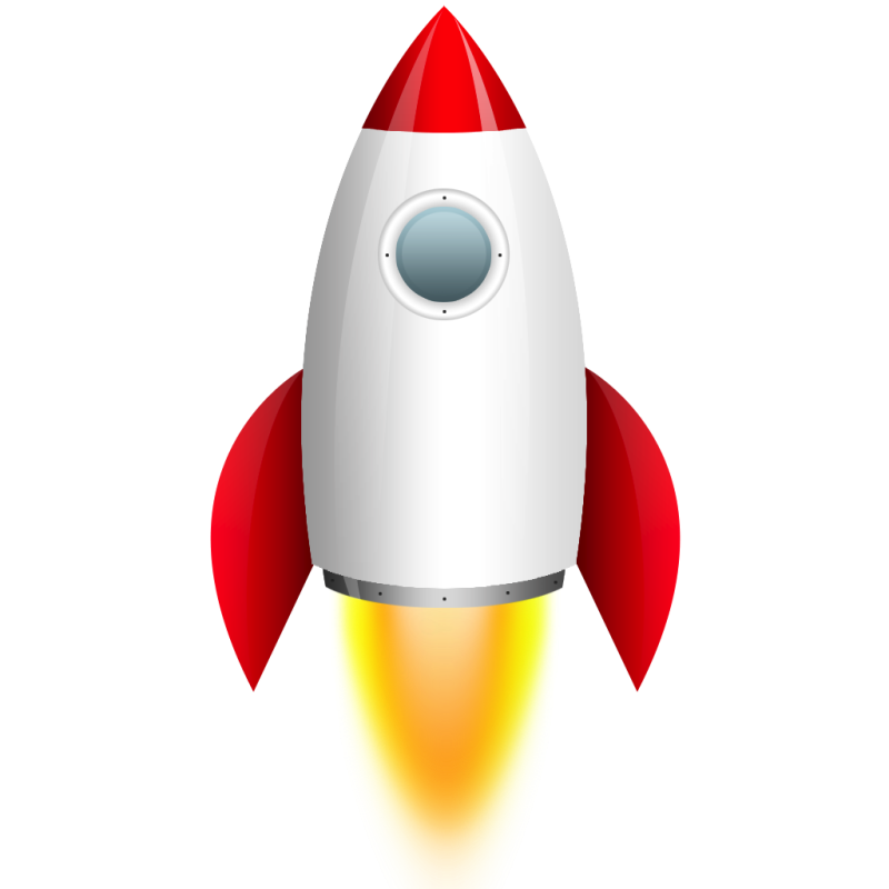 Ракета на белом фоне