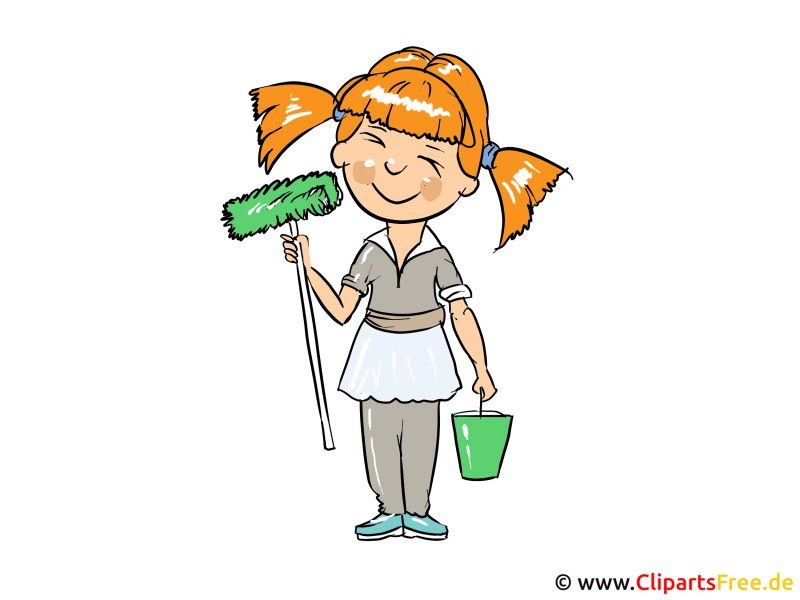 Уборщица мультяшная