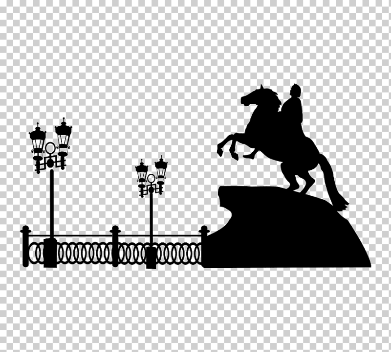 Медный всадник в Санкт-Петербурге вектор