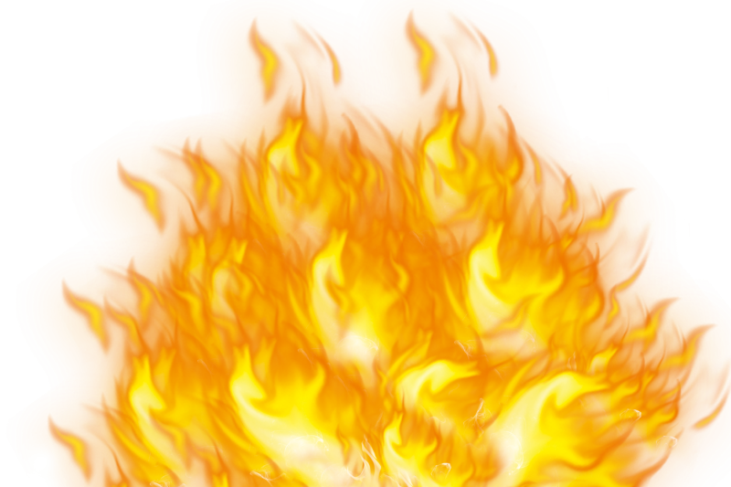 Огонь на прозрачном фоне