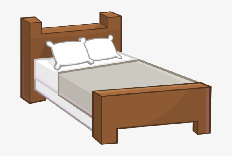 Кровать на белом фоне