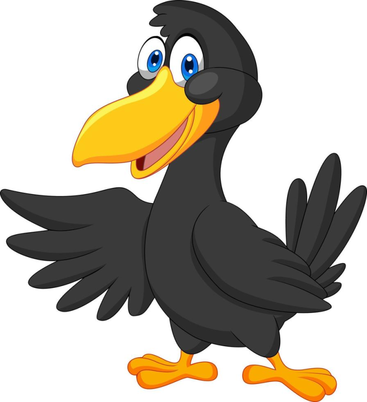 Ворона рисунок