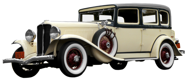 Ретро автомобиль на прозрачном фоне