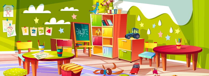 Фон комнаты мультяшный