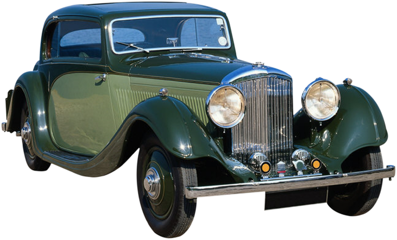 Старый автомобиль на белом фоне