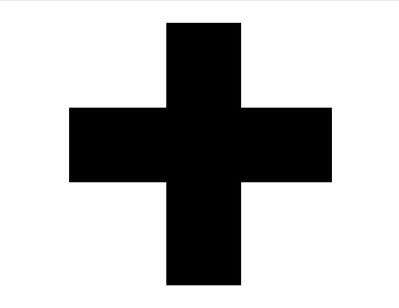 Знак плюс на белом фоне