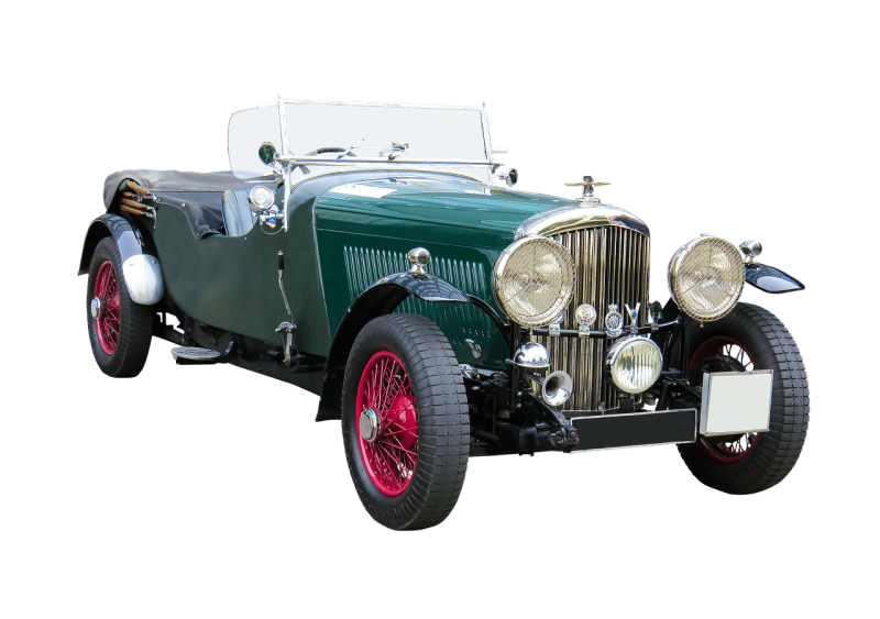 Ретро машины на прозрачном фоне