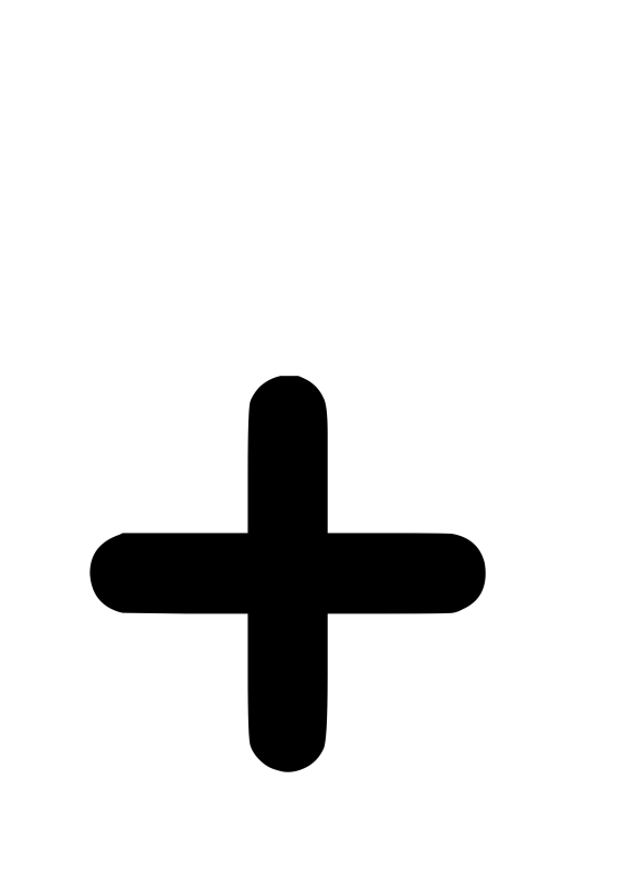 Знак плюс на белом фоне