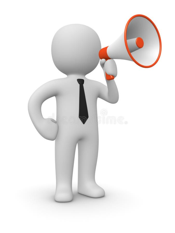 Человечек с рупором