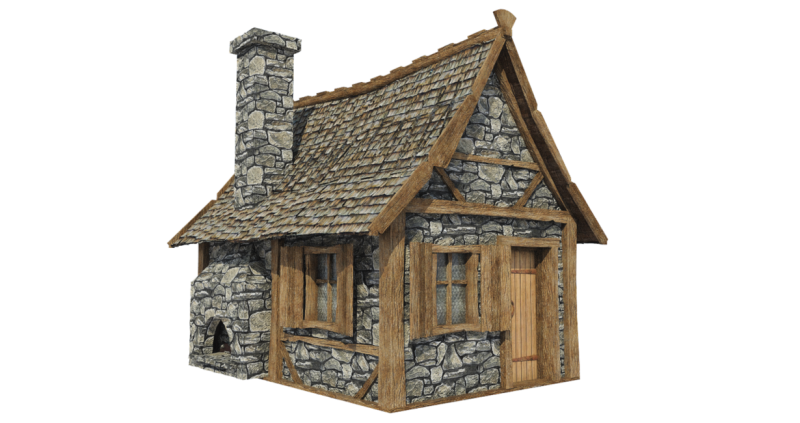 Деревянный дом для фотошопа