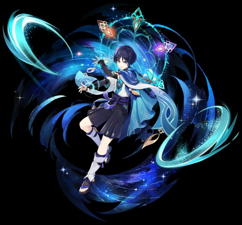 Странник Геншин Импакт арт