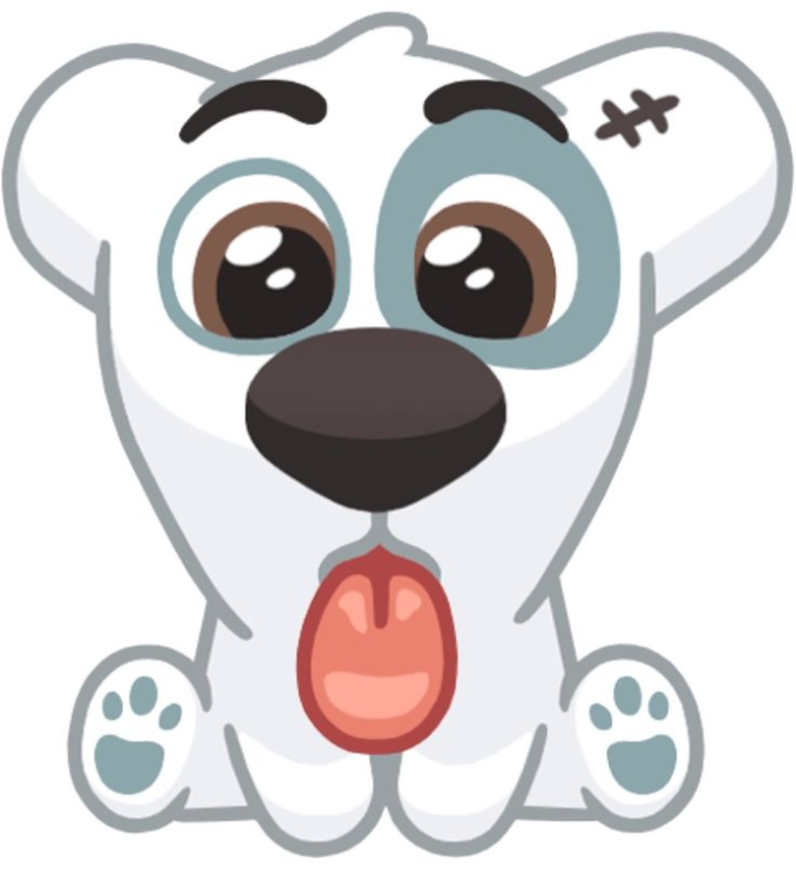 Стикеры ВК песик Спотти