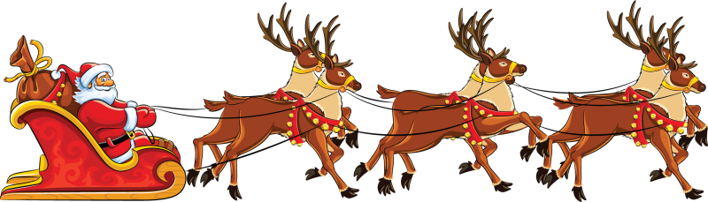 Дед Мороз с оленями