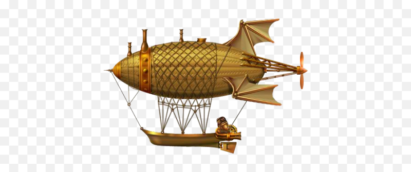 Дирижабль на прозрачном фоне