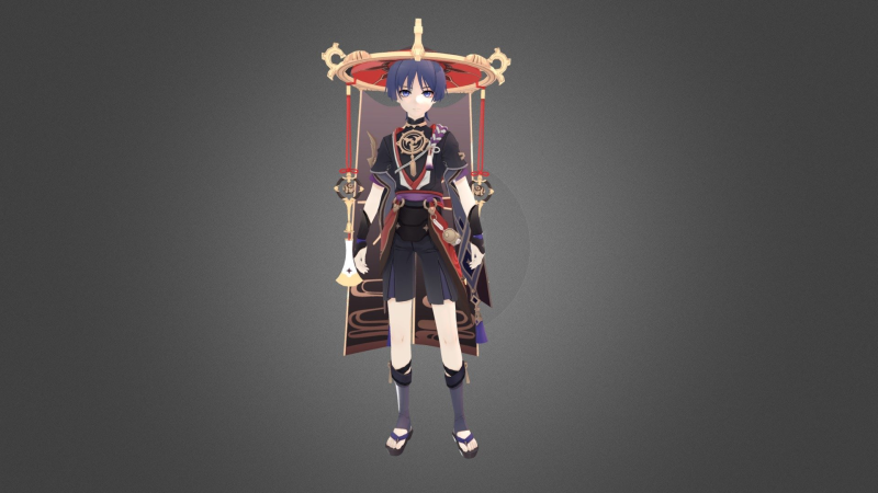 Скарамуш Геншин полный рост