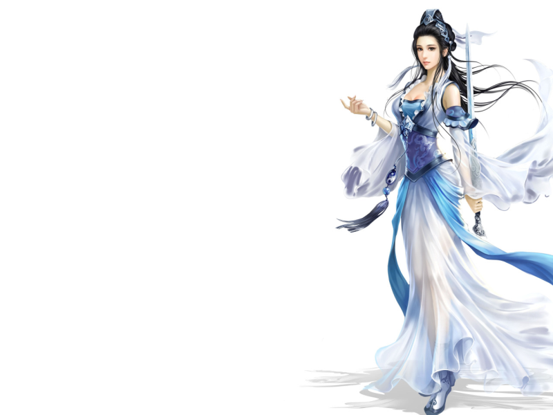 Девушка фэнтези на прозрачном фоне