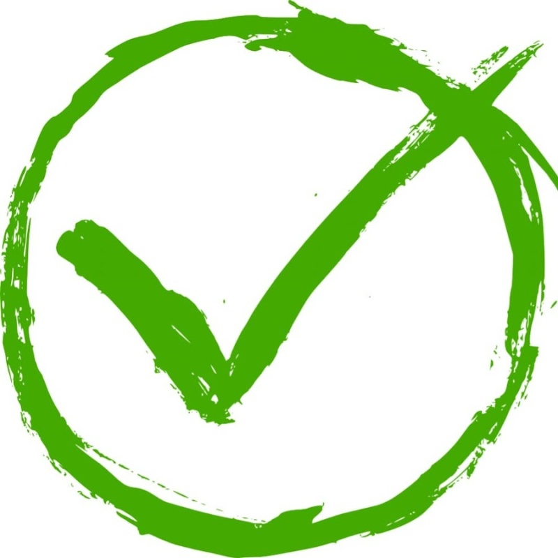 Галочка в зеленом круге