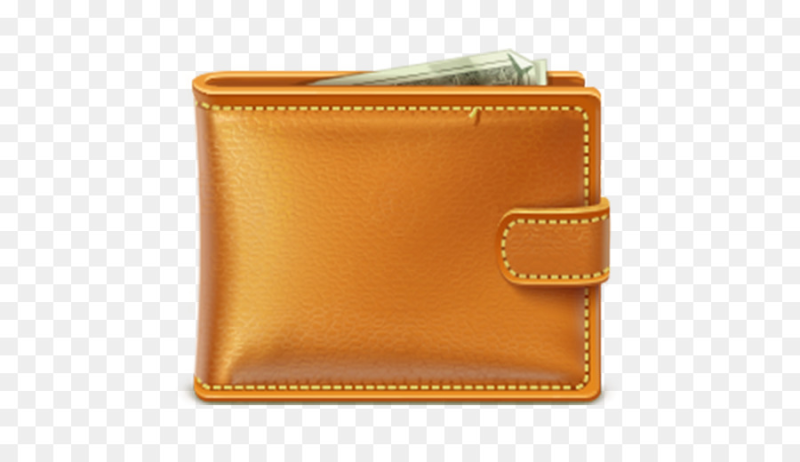 Кошелек на прозрачном фоне