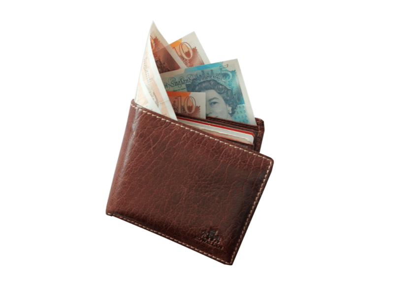 Портмоне на белом фоне