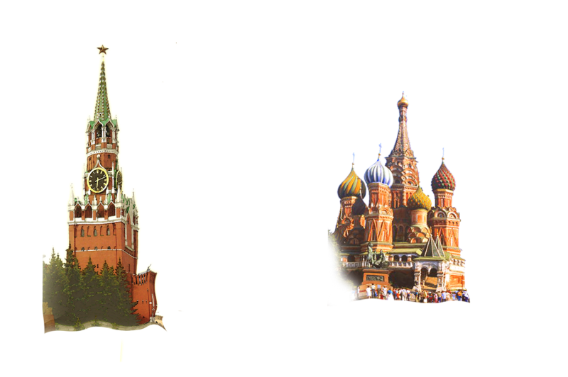 Собор Василия Блаженного на белом фоне