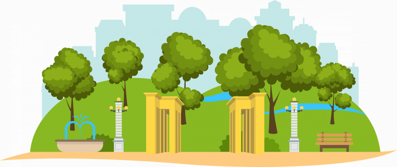 Парк для детей на прозрачном фоне