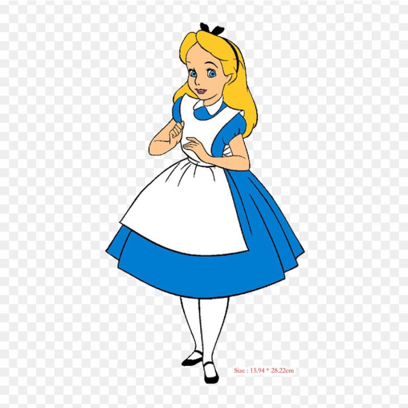 Алиса из страны чудес на белом фоне