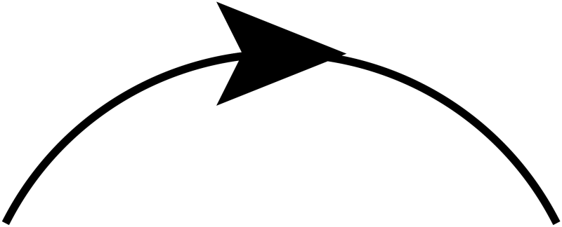 Стрелка дугой