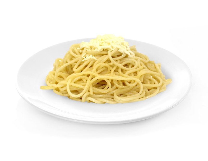 Макароны в тарелке