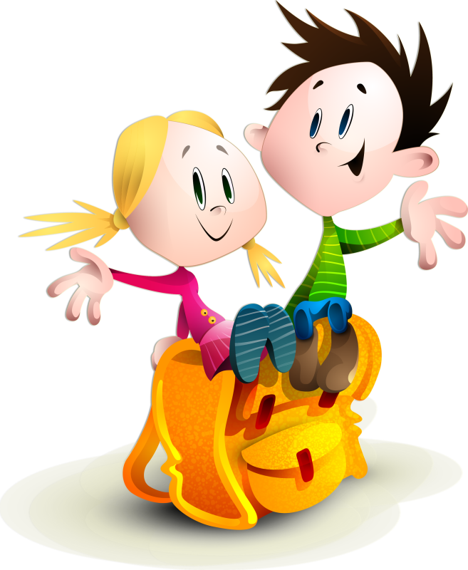 Веселые дети на прозрачном фоне