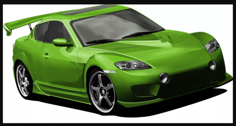 Mazda rx8 зеленая