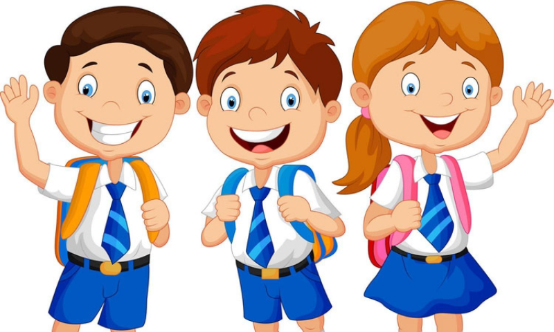 Мультяшные школьники