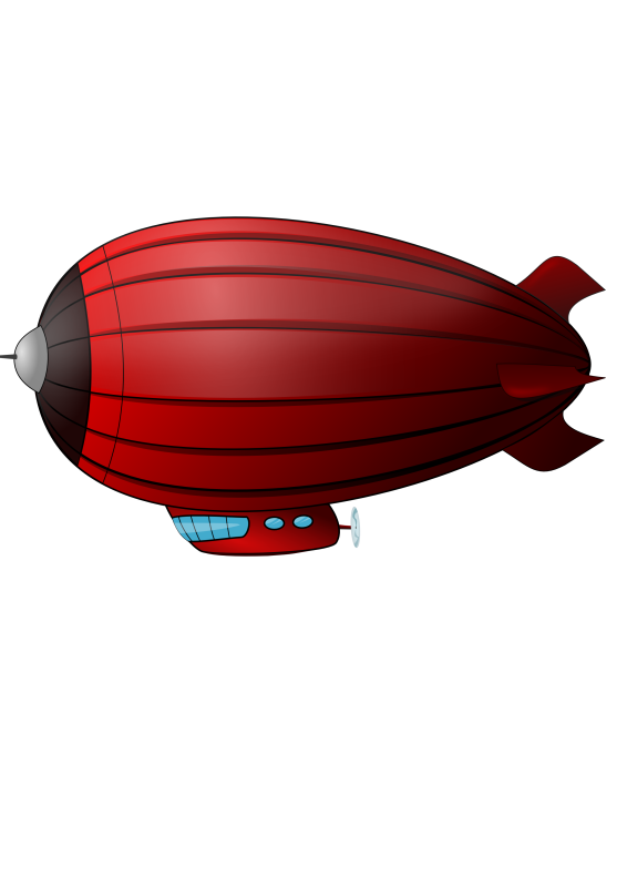 Дирижабль на белом фоне