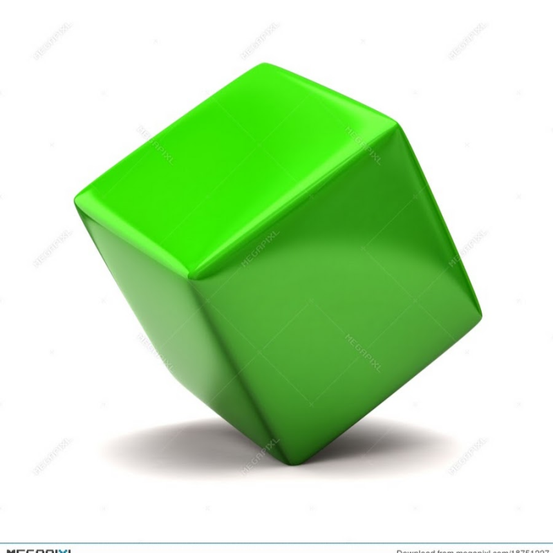 Кубик зеленый для детей