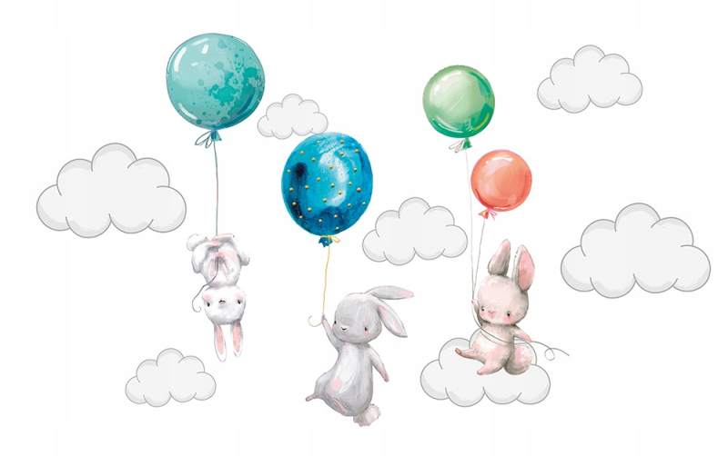 Акварельные животные на воздушных шарах