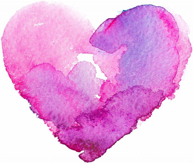 Розовое сердце