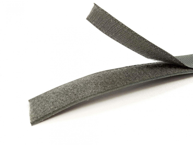 Липучка велкро серая