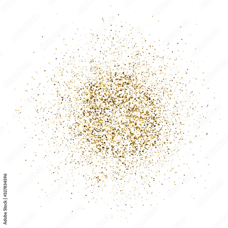 Блестки золотистые без фона